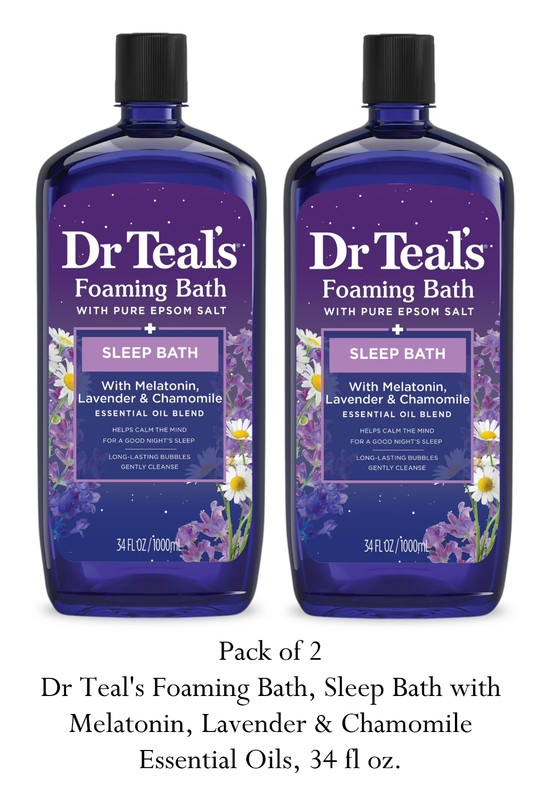 Dr Teal’s Sleep Blend Epsom Salt Foaming Bath 34 Fl Oz Pack of 2
