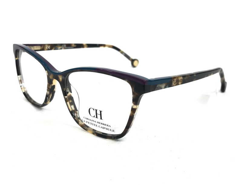 Carolina Herrera Eyeglasses Frames VHE820K COL.096X Tortoise Blue 51-16-135 gallery
