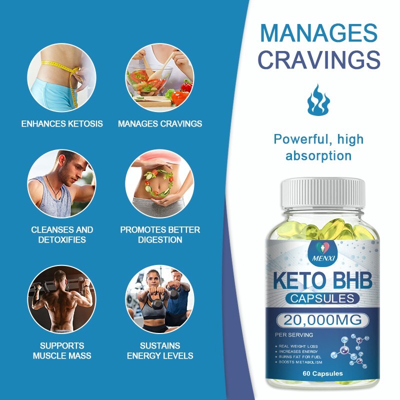 60PCS KETO BHB 20,000mg PURE Ketone FAT BURNER Weight Loss Diet Pills Ketosis gallery