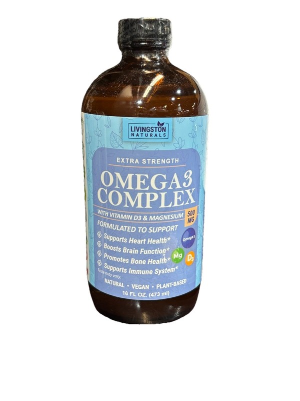 Omega 3 Complex By Livingston Natural Herbal Labs, Plant-Based Foods, 16 oz