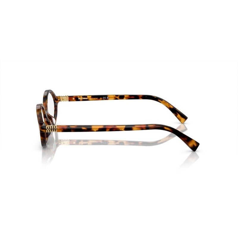 MIU MIU MU MU 01XV VAU101 Honey Havana Round Women Eyeglasses Rxable AUTHENTIC gallery