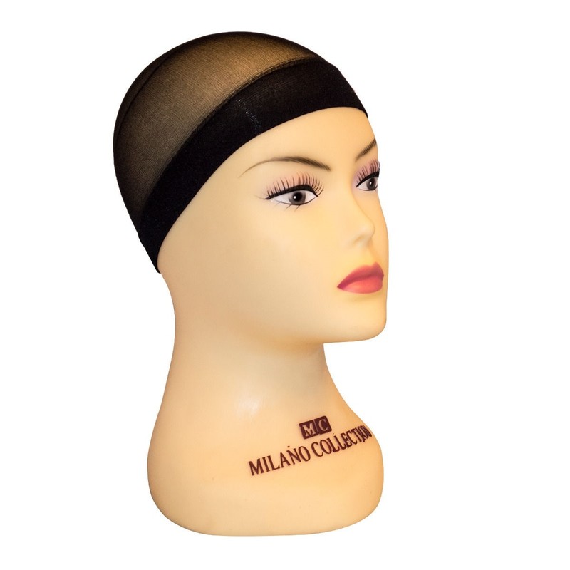 Milano Collection Professional Nylon Mesh Wig Stocking Liner Cap In Black 3 PACK