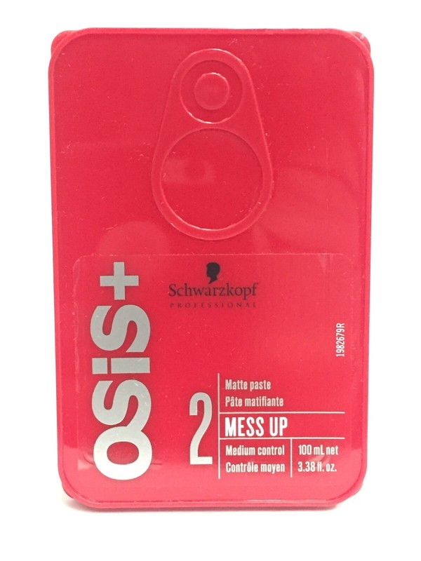 Schwarzkopf Osis+ Mess Up Matte Paste, 3.38 oz (Red Packaging)