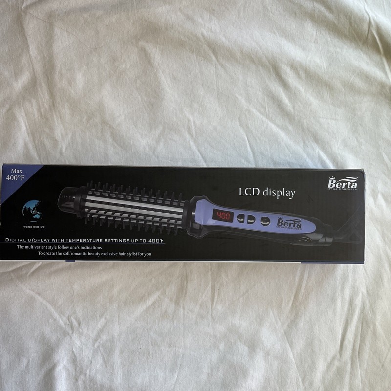 Berlla Hair Straightener Comb 1 in Ceramic 400°F Digital 5-Heat Black/Purple gallery