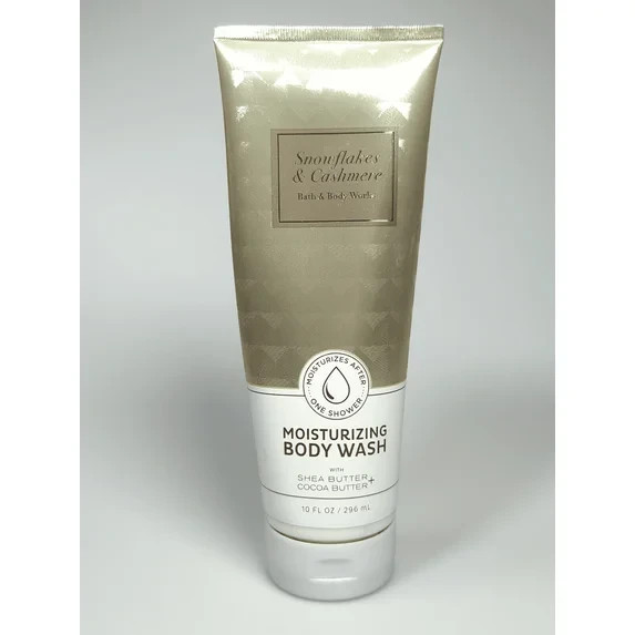 BATH & BODY WORKS SNOWFLAKES CASHMERE MOISTURIZING WASH SHOWER GEL 10OZ SHEA