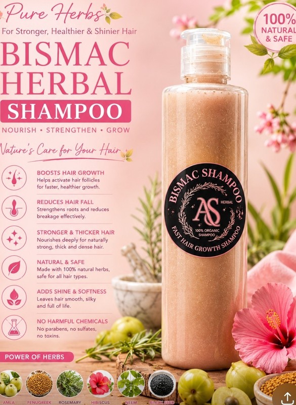 Rosemary Herbal Shampoo Hair Growth Anti Hair Fall Natural Scalp Care 220ml