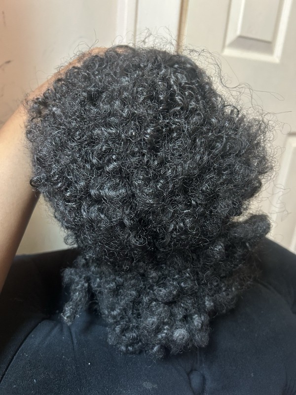 Curly Afro Black Synthetic Drawstring Wig 1-10 in Classic Cap One Size