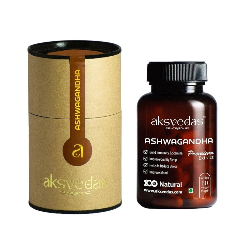 Aksvedas Ashwagandha Capsules, 60 Capsules Each Pack Of 3