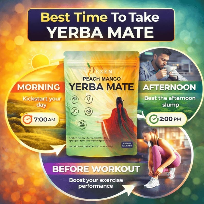 Yerba Mate Tea Powder Drink Mix Peach Mango | Weight Loss & Metabolism Support gallery
