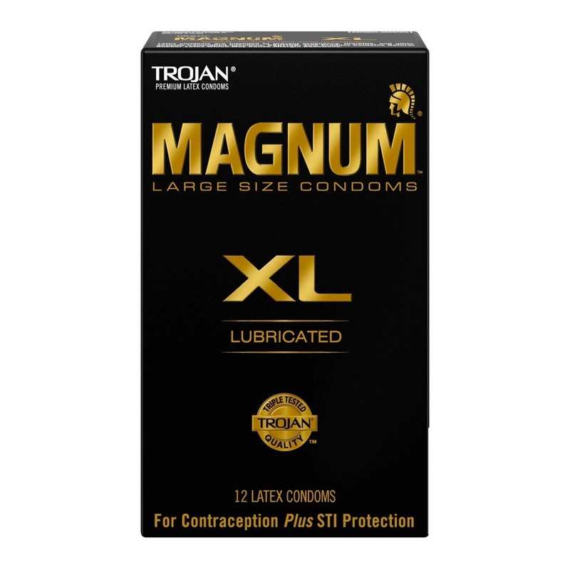 Trojan Magnum XL Large Size Lubricated Condoms Pack of 12