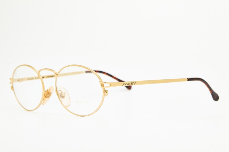 🤓 Vintage FILOS 6145 51 Oval Glasses Gold/Turtle Frame 1980s👓Unisex gallery