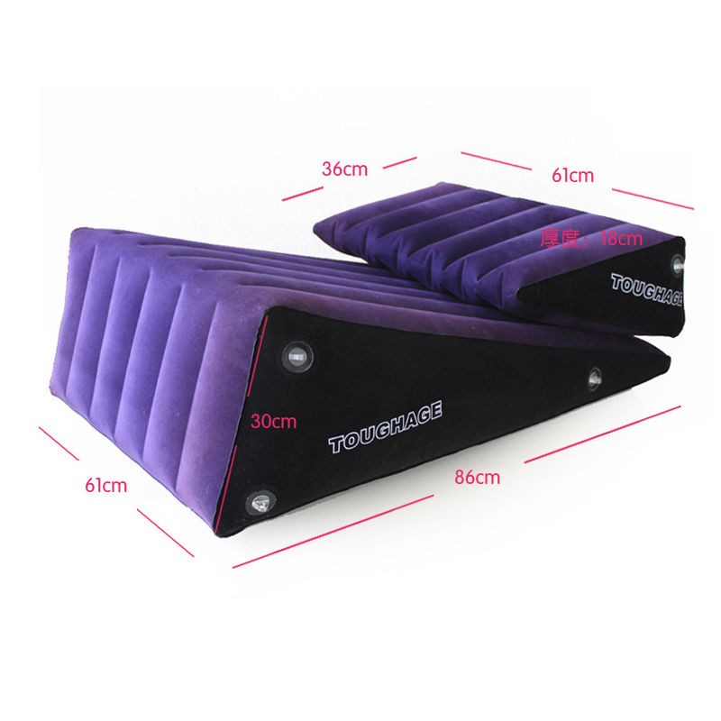 Toughage Inflatable Sex Pillow Sofa Love Position Aid Furniture Wedge Cushion US gallery