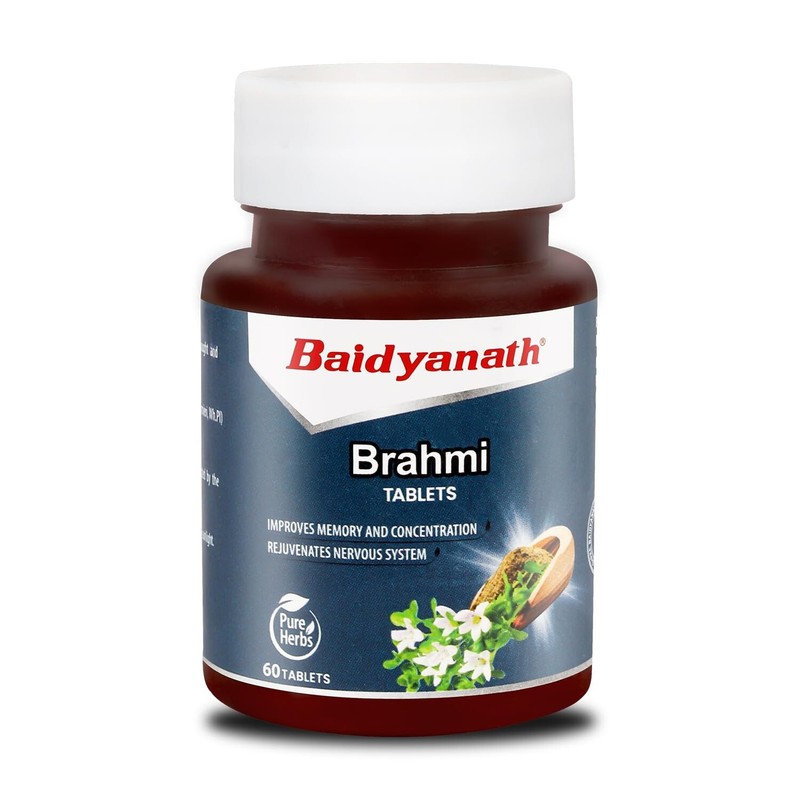 Brahmi Tablets For Mind and Memory Wellness Promotes Mind Relaxation, 60 tablets