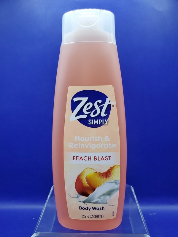 Zest Simply Nourish & Reinvigorate Peach Blast Shower Bath Body Wash 12.5 Oz