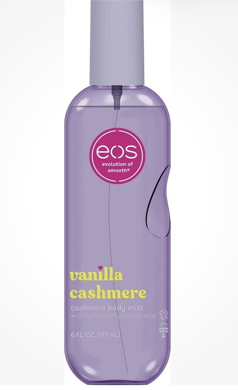 eos Cashmere Body Mist, Vanilla Cashmere, Soft Musk, Cozy Caramel, Hair Mist 6oz