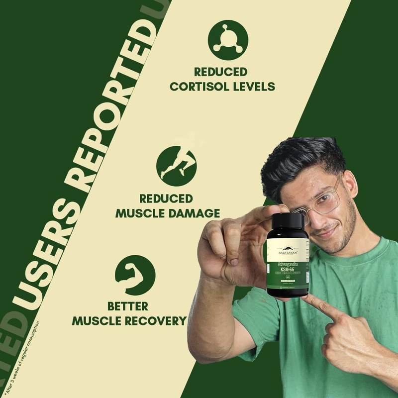 Rasayanam Ashwagandha KSM-66 (500 mg) 60 Vegetarian Capsules Free Shipping gallery