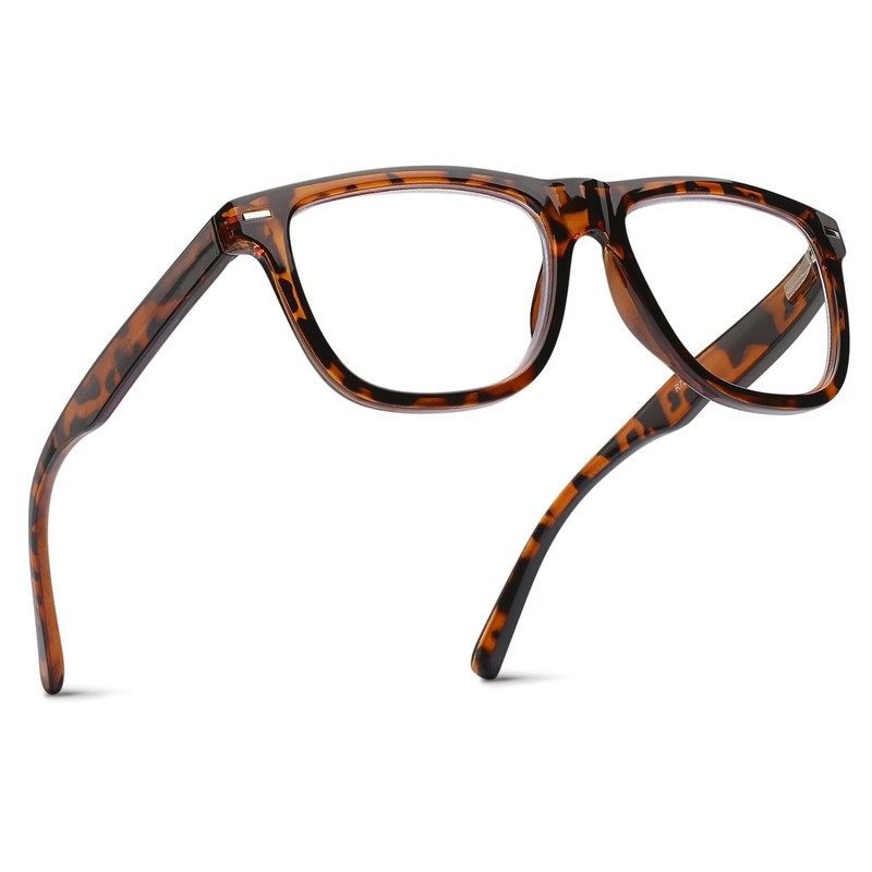OVERSIZED BLUE LIGHT READING GLASSES TR90 FRAME SPRING HINGE +3.00 TORTOISE