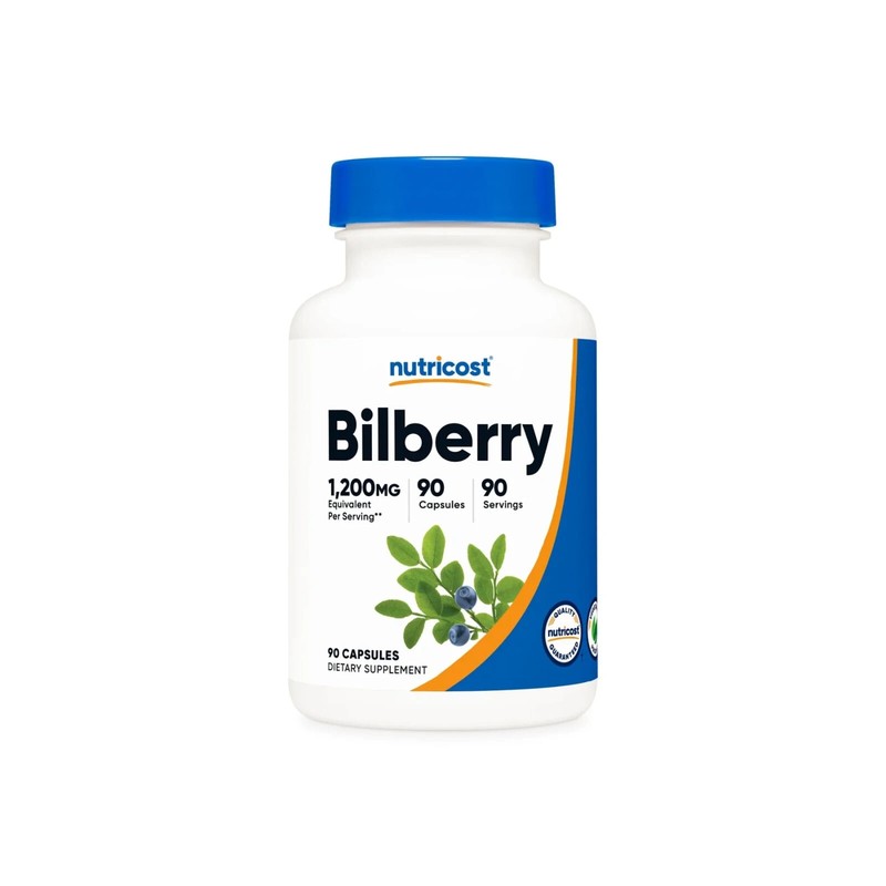 Nutricost Bilberry 90 Veg Caps – 1200MG Per Serving – EXP 08/2026
