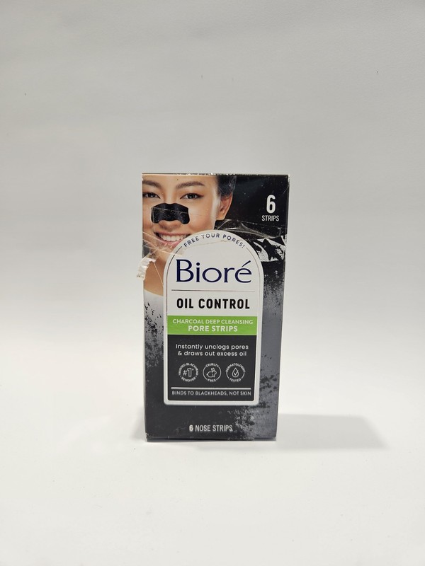 Bioré Charcoal Deep Cleansing Pore Nose Strips – 6ct Damaged Box Special