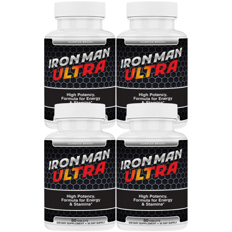 IronMan Ultra Advanced Male Health Pills, Boost Stamina and Performance 4 Pack