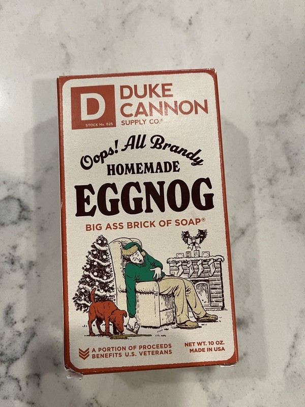 Duke Cannon Homemade Eggnog Big Ass Brick Soap for Men 10oz Ltd Christmas Gift