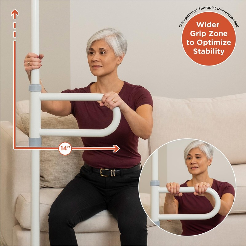 Healthcraft Upole Pivot Bar 7-10 Feet Transfer Pole For Seniors Floor To gallery