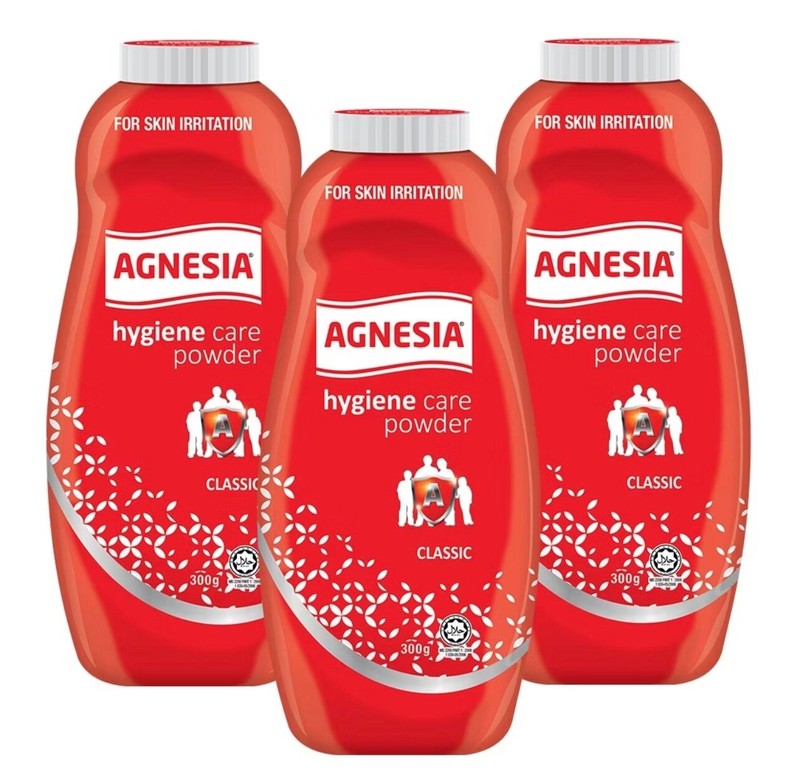 AGNESIA ANTIBACTERIAL POWDER 300GX4BTLS FOR PRICKLY HEAT RASH EXPRESS SHIPPING