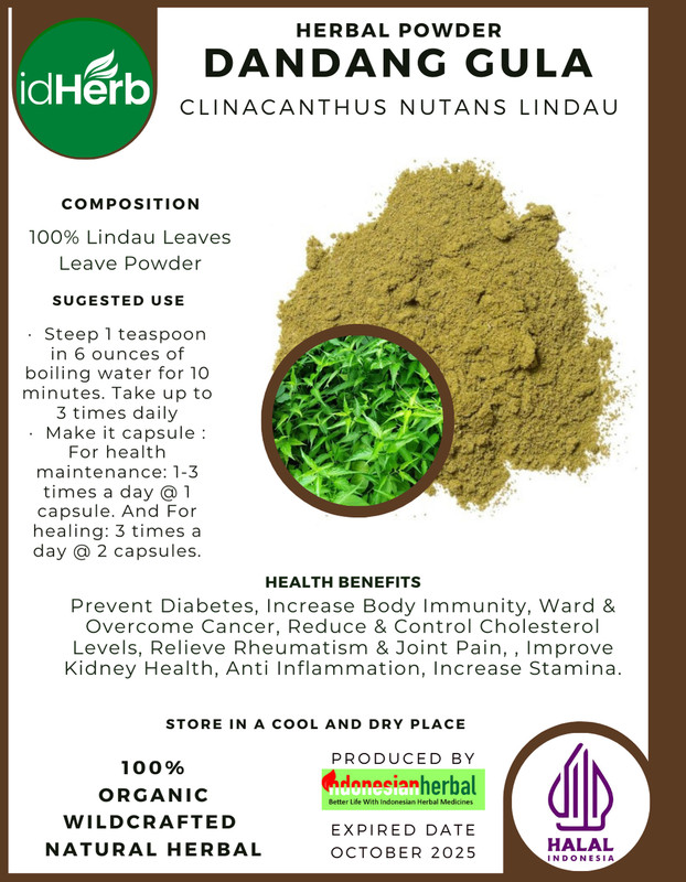 [idHerb] 50-500 gram Powder Sabah Snake Grass Clinacanthus Nutans Lidau Organic