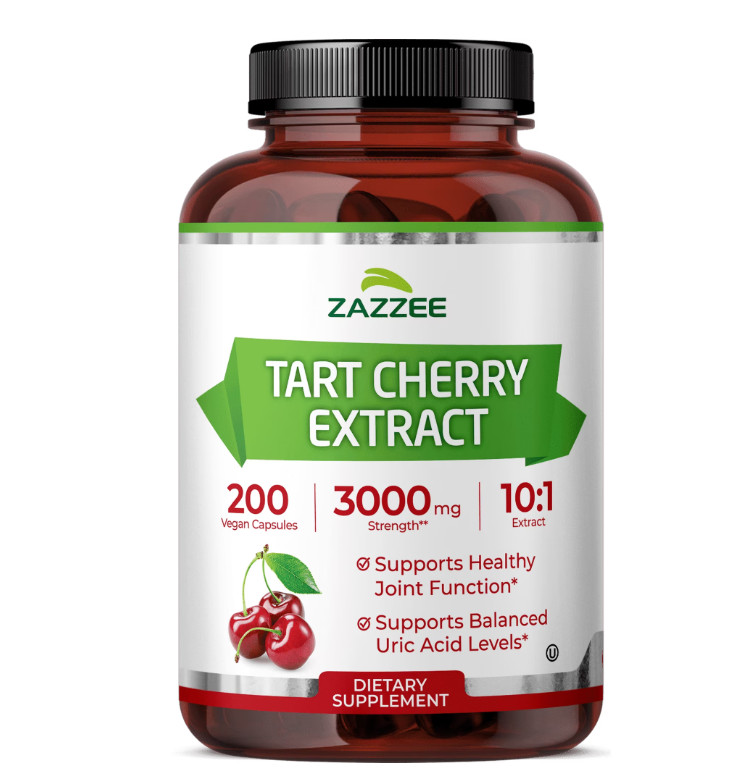 Tart Cherry 10:1 Extract, 3000 mg Strength, 200 Vegan Capsules, Kosher