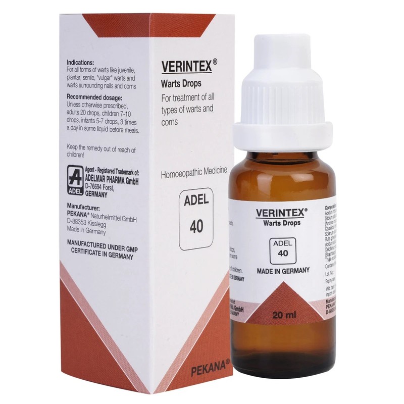 ADEL 40 Warts Drops Pack of 6 Natural Homeopathic Remedy for Skin Wellness Care gallery