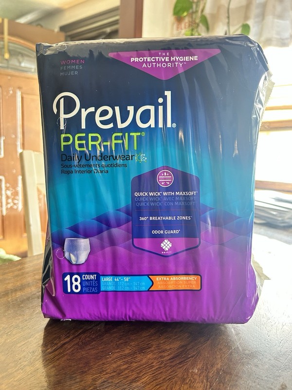 Prevail Per-Fit for Women Pull-up Disposable Adult Diaper, Large, 18Ct Bag.