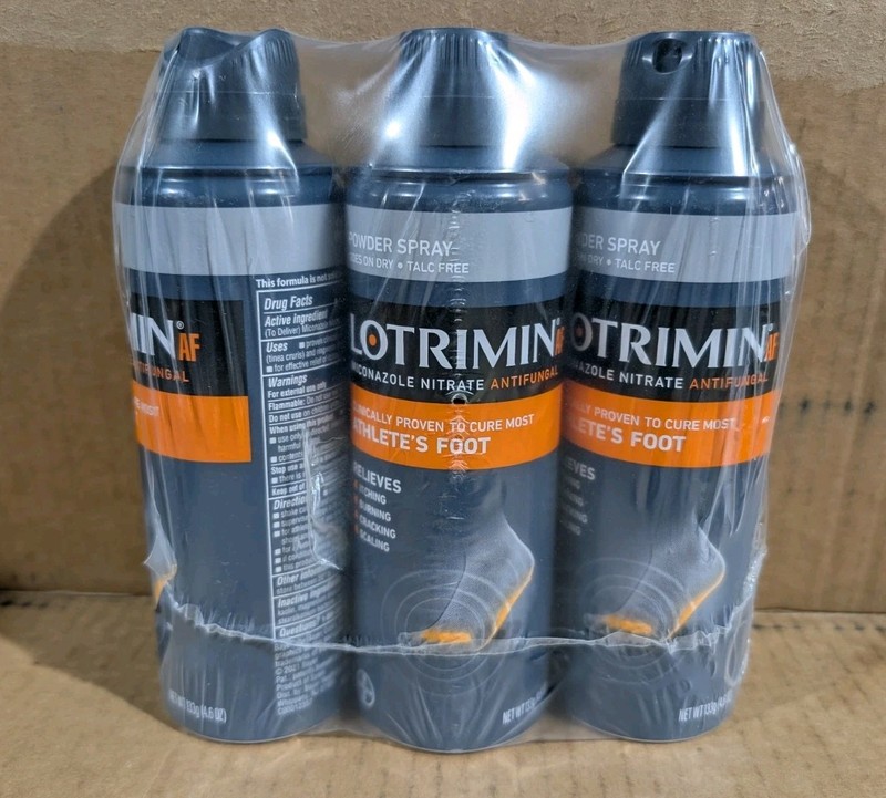 Lotrimin Antifungal foot spray• 3 Pack• 4.6oz each bottle• Exp 12/2026