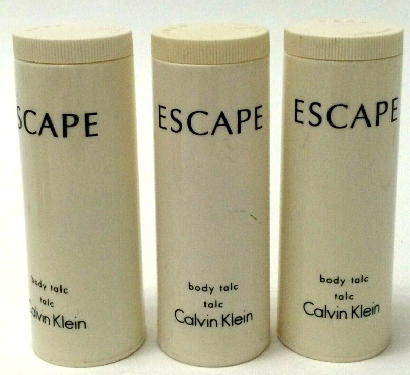 Escape Perfumed Body Talc by CALVIN KLEIN Women 0 .75 oz /21 g- Lot 3-VINTAGE