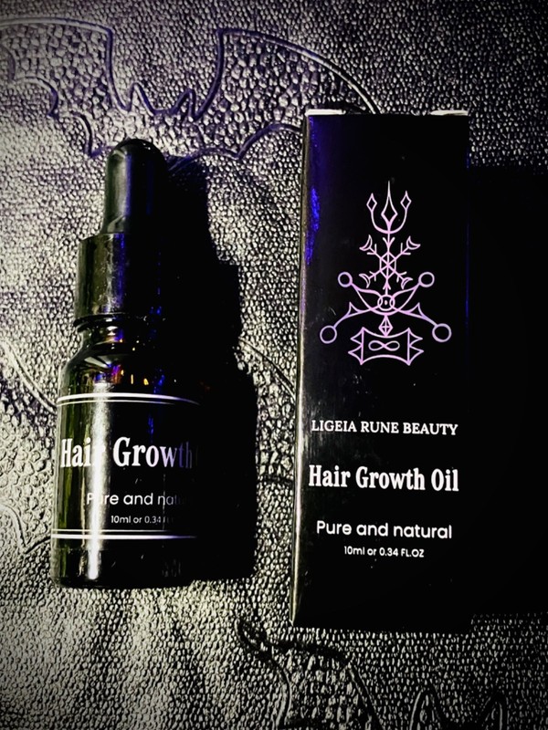 Hair growth oil 100% pure essential oil mix Goth aesthetics 10ml (0,34 FL OZ)