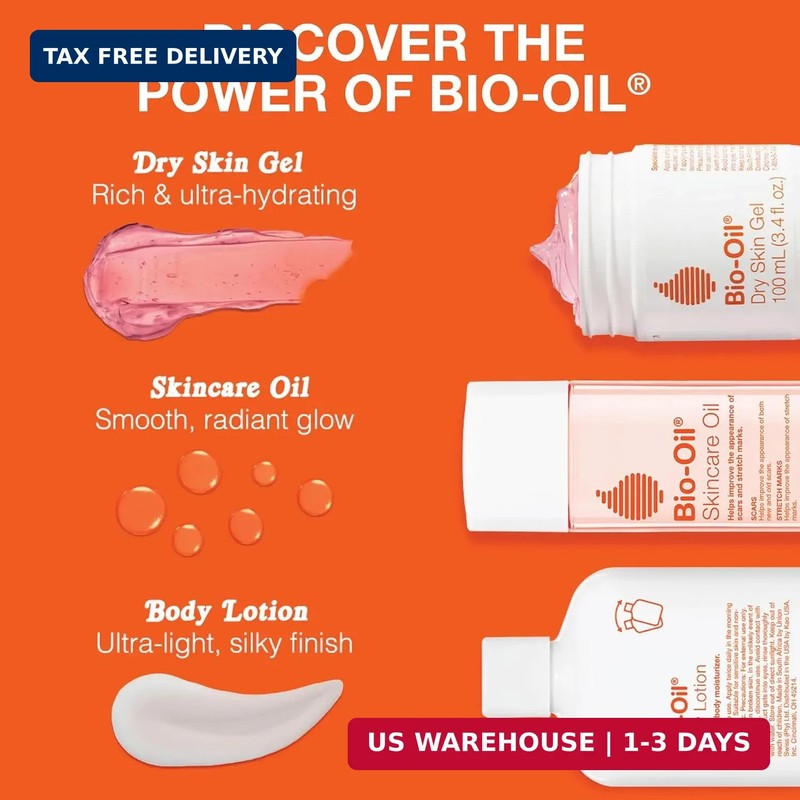 Bio-Oil Skincare Body Oil Serum, Face and Body Moisturizer with Vitamin E & A, f gallery
