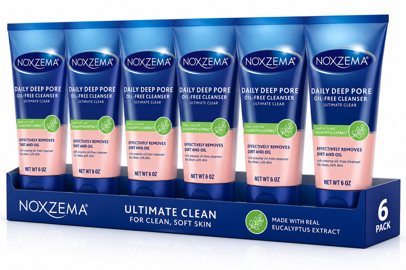 (6 PACK) Noxzema Ultimate Clear Face Wash, Daily Deep Pore Cleanser – 6 Oz
