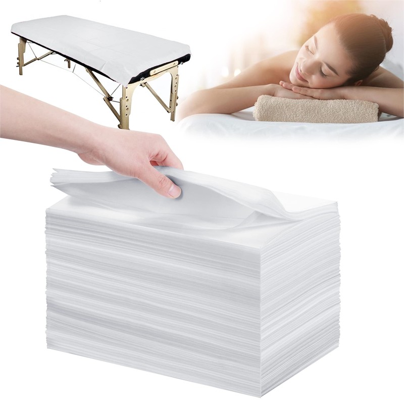 Disposable Bed Sheets 100 Pcs 31″ x 71″ Massage Table Sheets Non Woven Fabric
