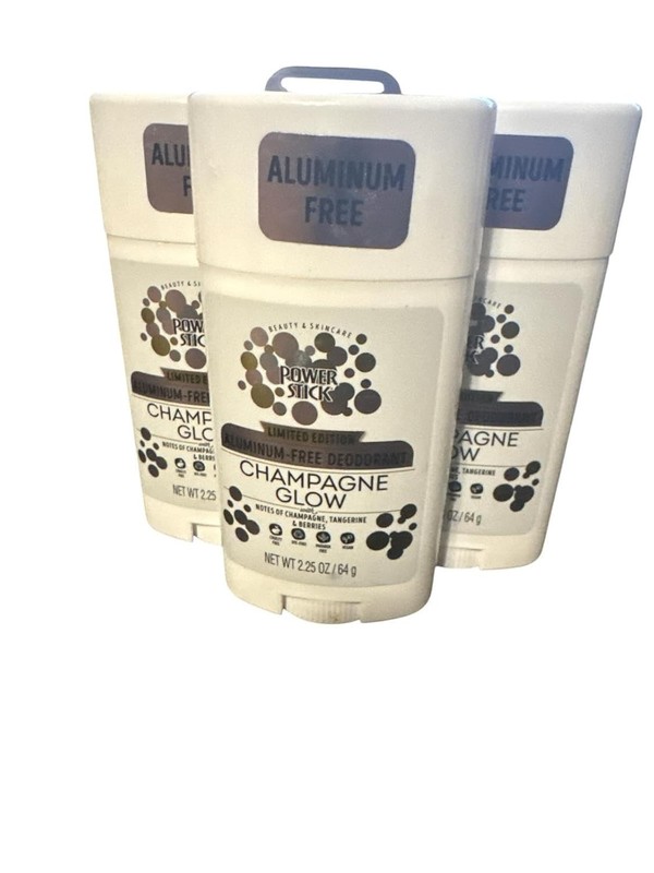 3pk Power Stick Aluminum-Free Women’s Deodorant Champagne Glow Limited Edition