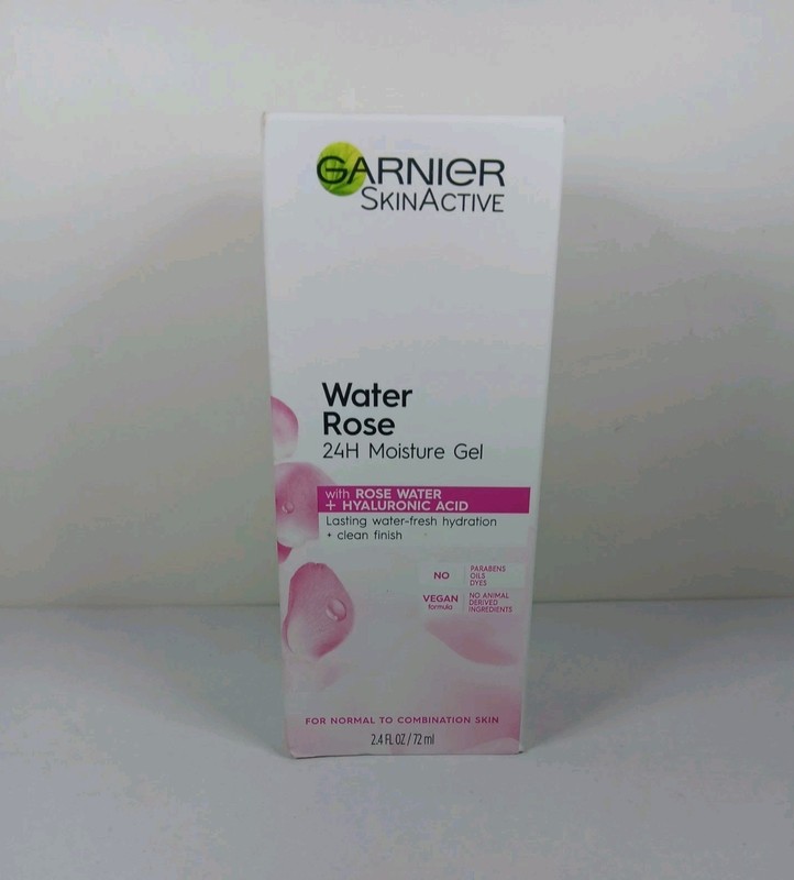 GARNIER SkinActive Water Rose 24H Moisture Gel + Hyaluronic Acid 2.4 fl oz. NIB