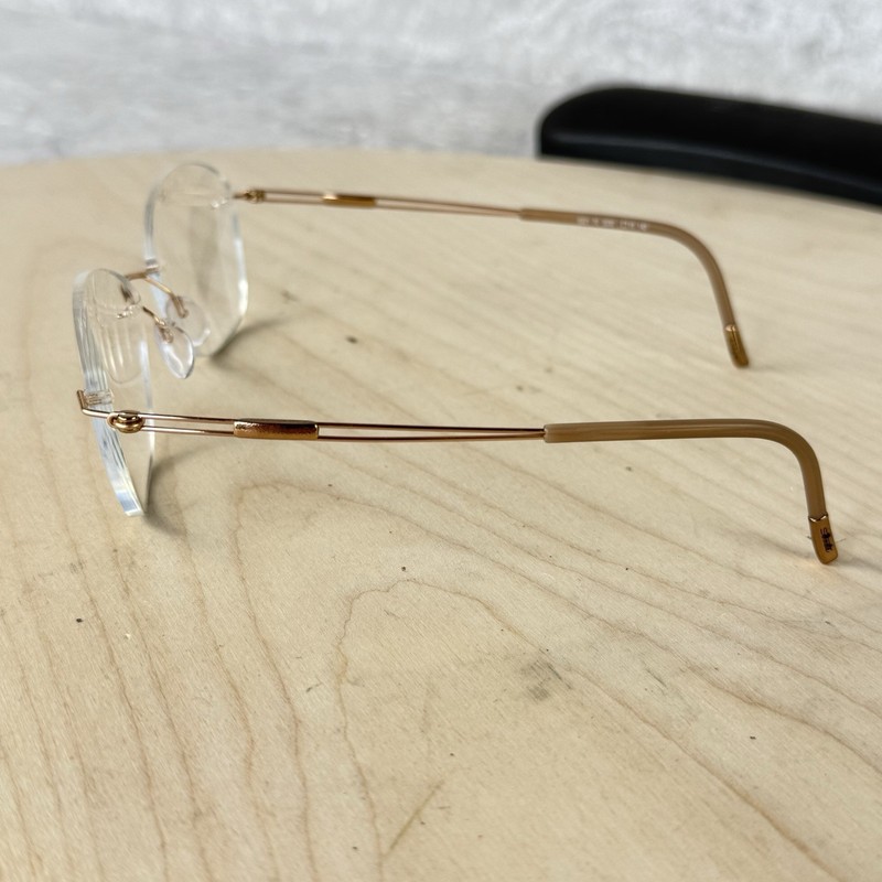 Silhouette Rimless Rose Gold Eyeglasses Frames ONLY - 5521 70 3530 - 55-19-140 gallery