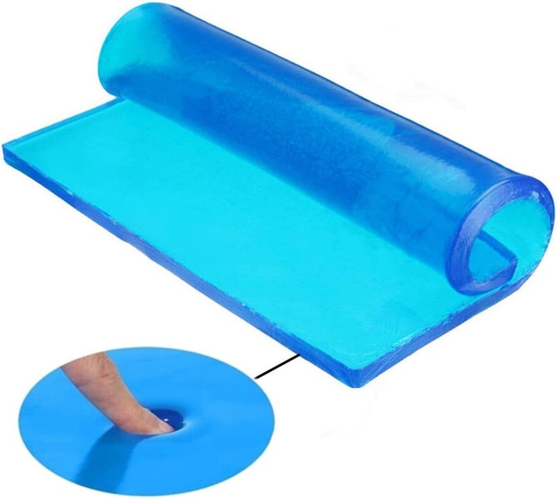 Motorcycle Seat Gel Pad Shock Absorption Mats Reduce 20 x 20 x 2cm, Blue