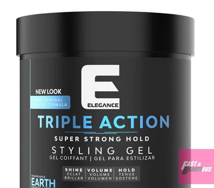 Elegance TRIPLE ACTION SUPER STRONG HOLD Gel EARTH 33.81oz / 1000ml