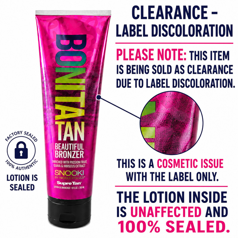 Snooki Bonita Tan Bronzer Indoor & Outdoor Bronzing Tanning Bed Lotion*CLEARANCE