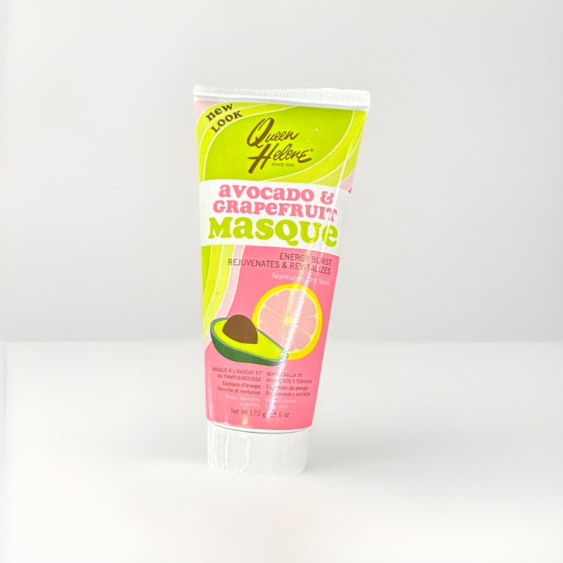 Queen Helene Avocado & Grapefruit Clay Face Mask 6 oz Cleansing, Cruelty-Free