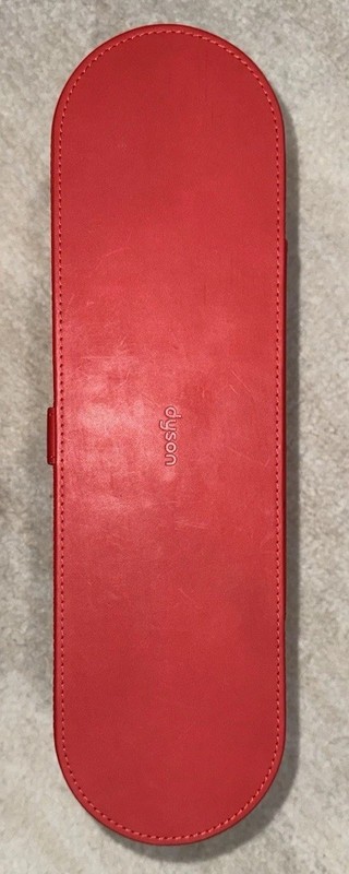 Dyson Hair Dryer Red Case Felt Lining Hinged Lid 13 x 6 x 3 in gallery