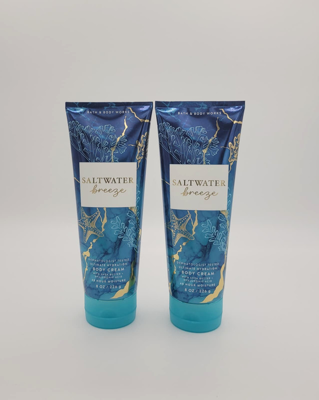 Bath & Body Works Saltwater Breeze Ultimate Hydration Body Cream 8 oz Set of 2