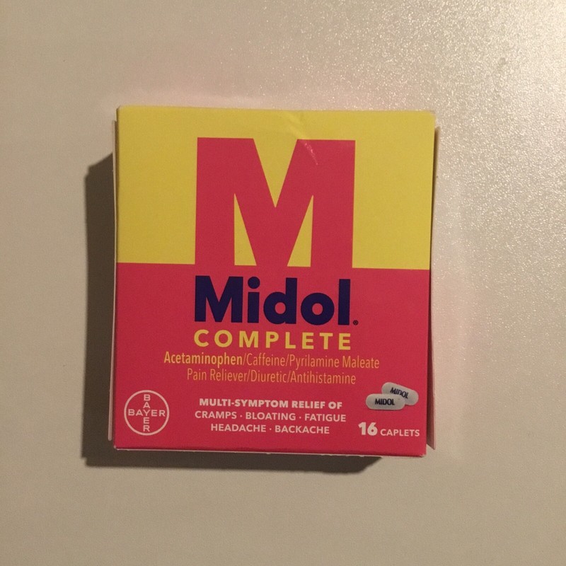 Midol Complete, Menstrual Period Symptoms Relief Caplets, 16 Count Exp. 08/2026