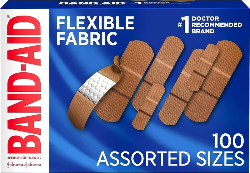 Johnson & Johnson Flexible Fabric Assorted Sizes Band-Aids 100ct/box