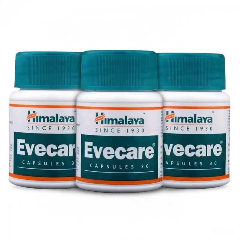 3 x HIMALAYA EVECARE Natural 30 Caps Each Long Expiry
