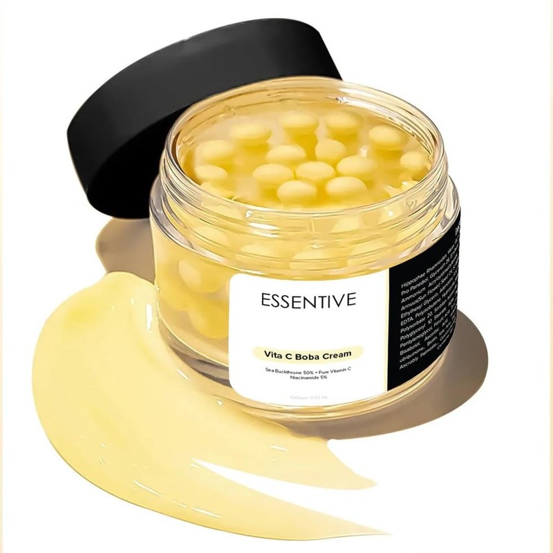 Deep Vitamin C Golden Capsule 100G | Korean Boba Cream with Sea Buckthorn, Niaci